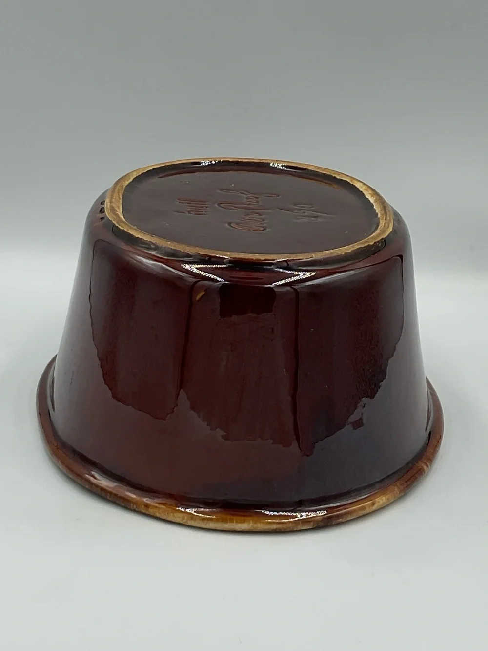Vintage Hull Brown Drip House & Garden Mirror Brown Oval Glazed 2qt Baking Dish